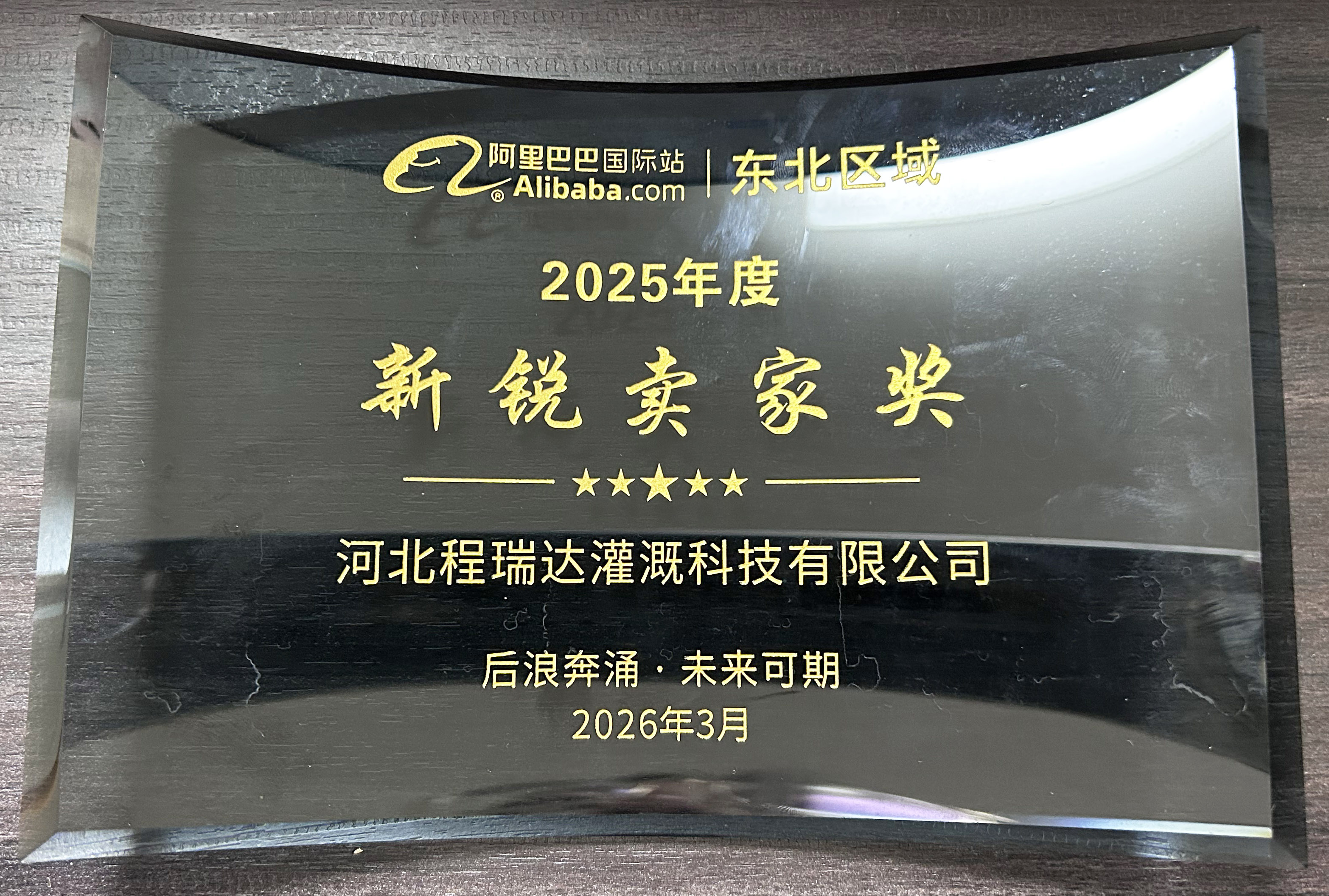 河南程瑞达灌溉 | 荣获阿里国际站新锐卖家奖