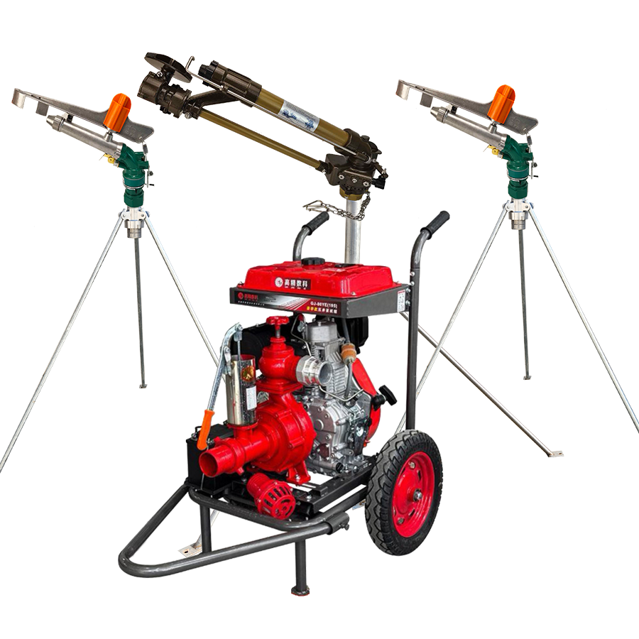 河南一体式灌溉机组 全套喷枪水带配齐 抗旱浇地神器